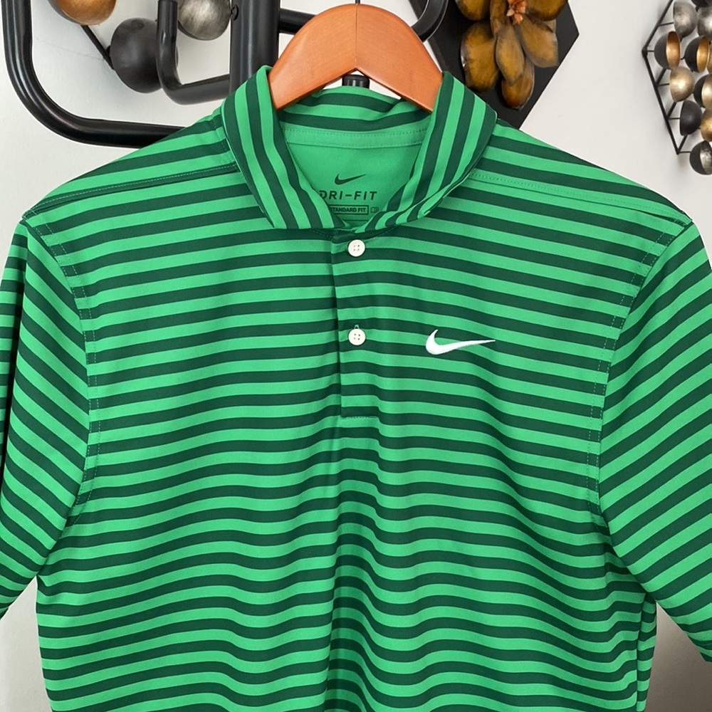 NWOT Nike Men's Dri-FIT Player Striped Short Sleeve Golf Polo Shirt - Picture 3 of 6